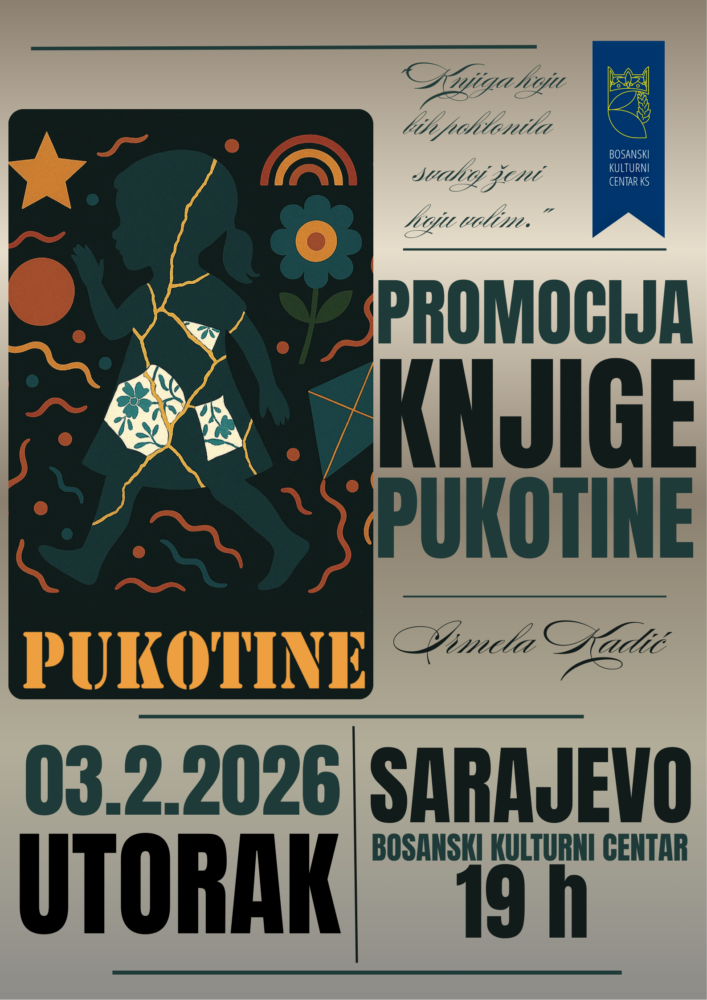 SUTRA PROMOCIJA ZBIRKE POEZIJE "PUKOTINE" AUTORICE IRMELE KADIĆ