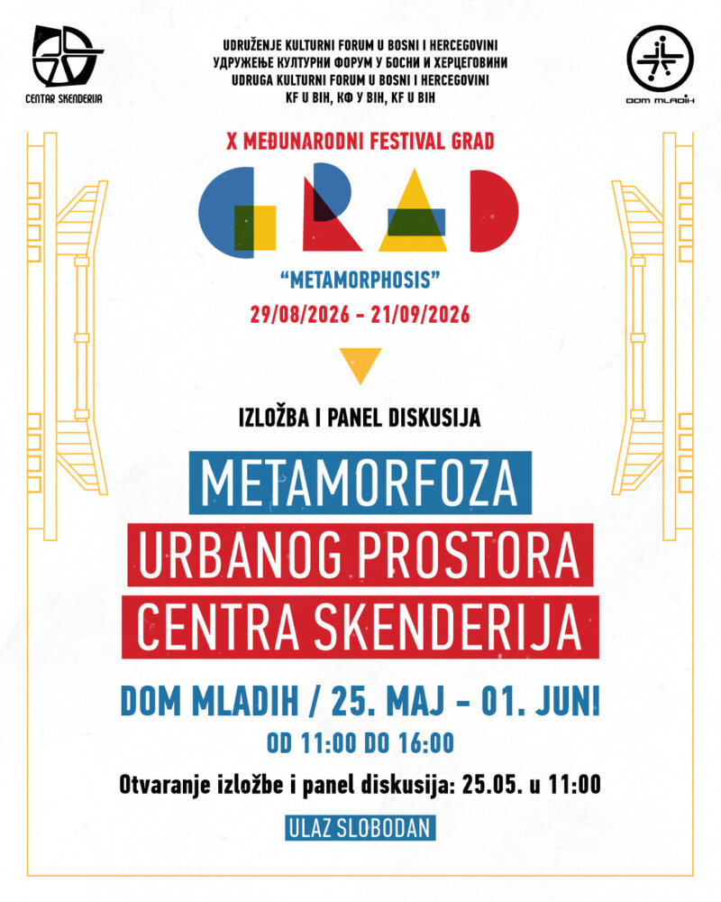 IZLOŽBA I PANEL DISKUSIJA U DOMU MLADIH: „METAMORFOZA URBANOG PROSTORA CENTRA SKENDERIJA
