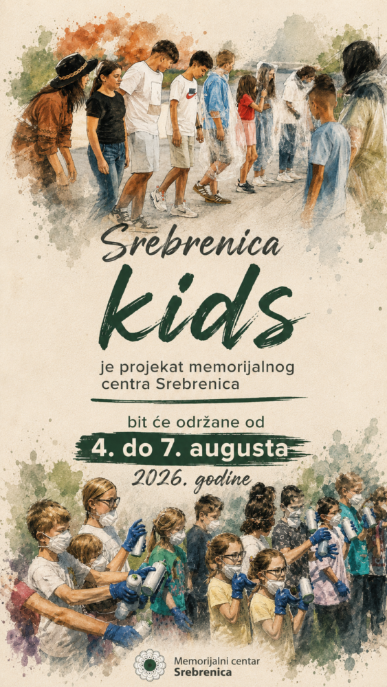 MEMORIJALNI CENTAR SREBRENICA OBJAVIO POZIV ZA KREATIVNE RADIONICE SREBRENICAKIDS